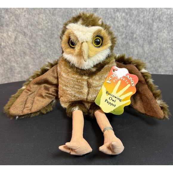 Folkmanis Other - Folkmanis Burrowing Owl Hand Puppet Plush Stuffed Animal NEW